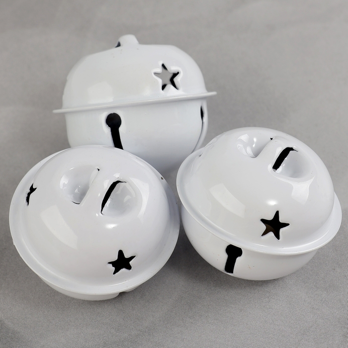 Бубенчики для рукоделия, набор 12 шт., размер 1 шт. — 3 см, цвет белый Бубенчики для рукоделия, набор 12 шт., размер 1 шт. — 3 см, цвет белый