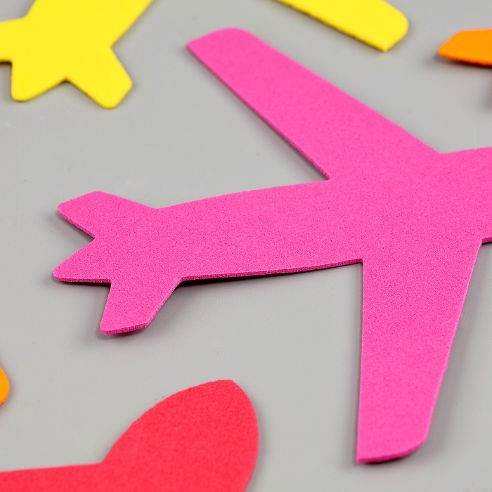 Набор фигурок из EVA  Набор фигурок из EVA "Самолет", 12 шт, цвет МИКС