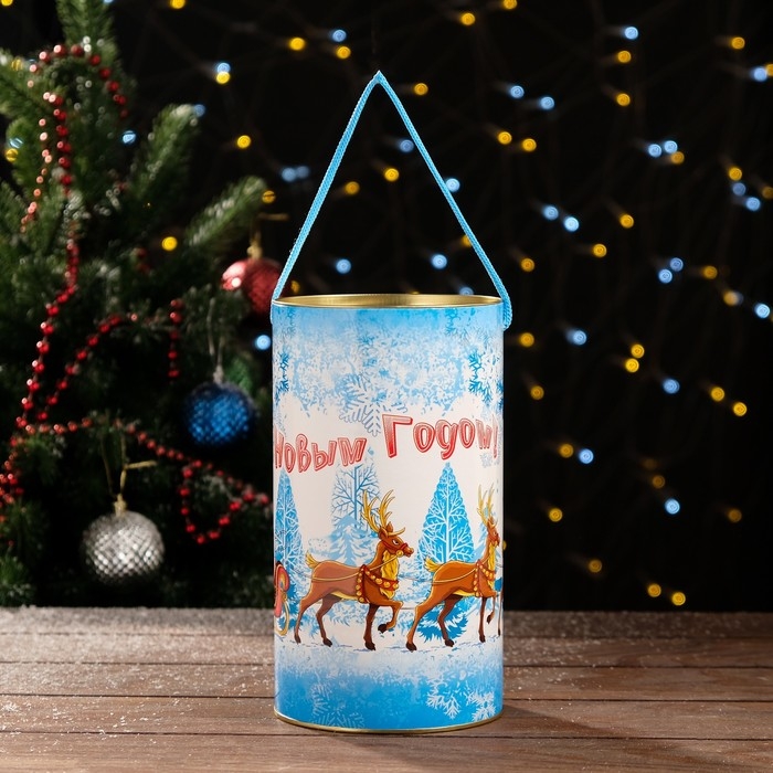 Новый год. Подарочная коробка, тубус «Тройка оленей» 120 х 220 мм (200 мм внутр. высота). Новый год. Подарочная коробка, тубус «Тройка оленей» 120 х 220 мм (200 мм внутр. высота).
