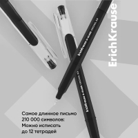 Ручка гелевая ErichKrause G-Glass Stick Original, игольчатый узел 0.5 мм, чернила чёрные, длина линии письма 1000 метров