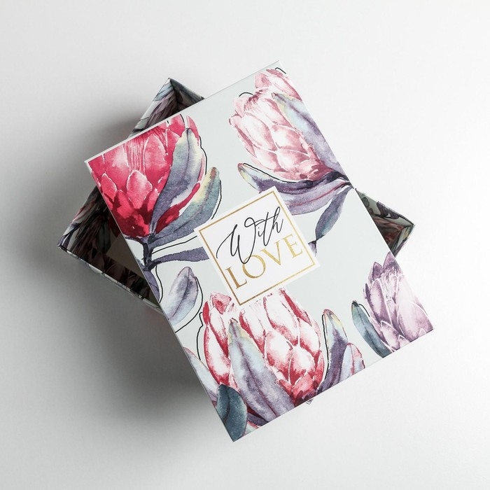 Коробка подарочная складная, упаковка, &laquo;Цветочная&raquo;, 21 х 15 х 7 см