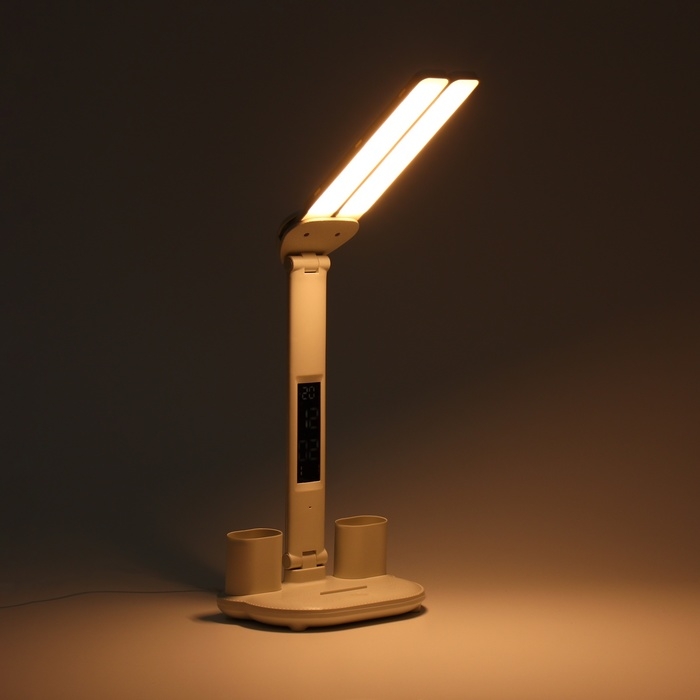 Часы - лампа электронные: календарь, термометр, органайзер, 7 Вт, 40 LED, 3 режима, USB Часы - лампа электронные: календарь, термометр, органайзер, 7 Вт, 40 LED, 3 режима, USB