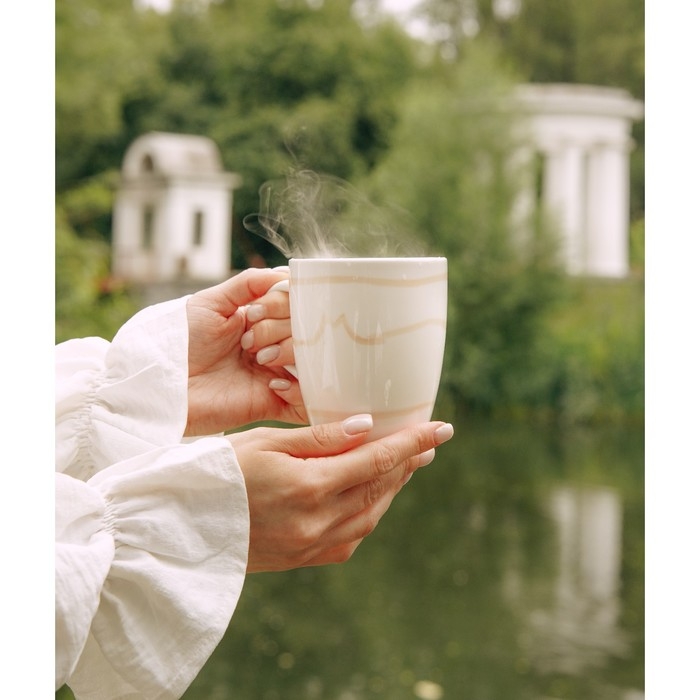 Набор кружек фарфоровых SL Home «Гато», 350 мл, цвет белый Набор кружек фарфоровых SL Home «Гато», 350 мл, цвет белый