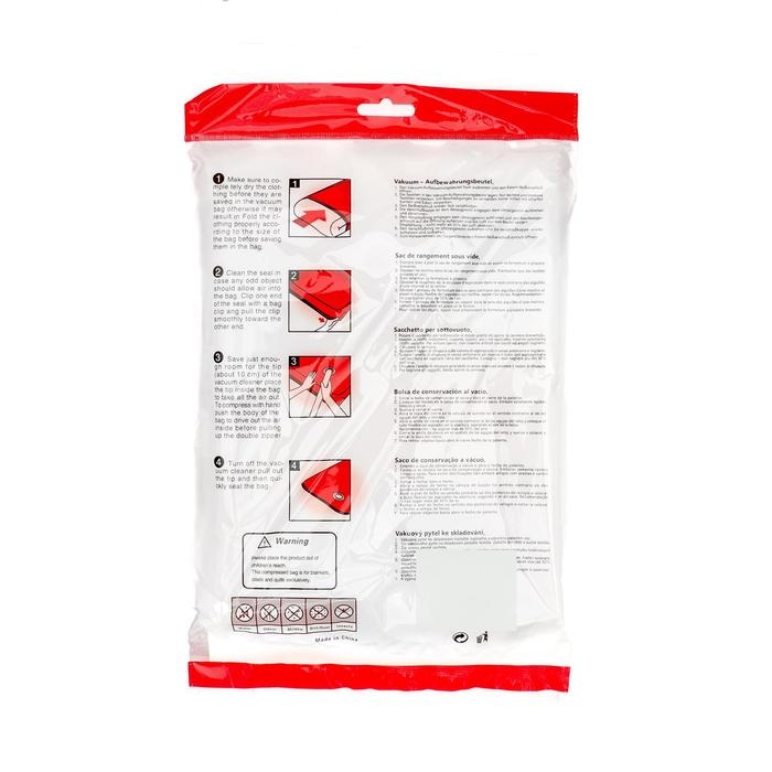 Вакуумный пакет для хранения вещей «Роза», 70×100 см, ароматизированный, прозрачный Вакуумный пакет для хранения вещей «Роза», 70×100 см, ароматизированный, прозрачный