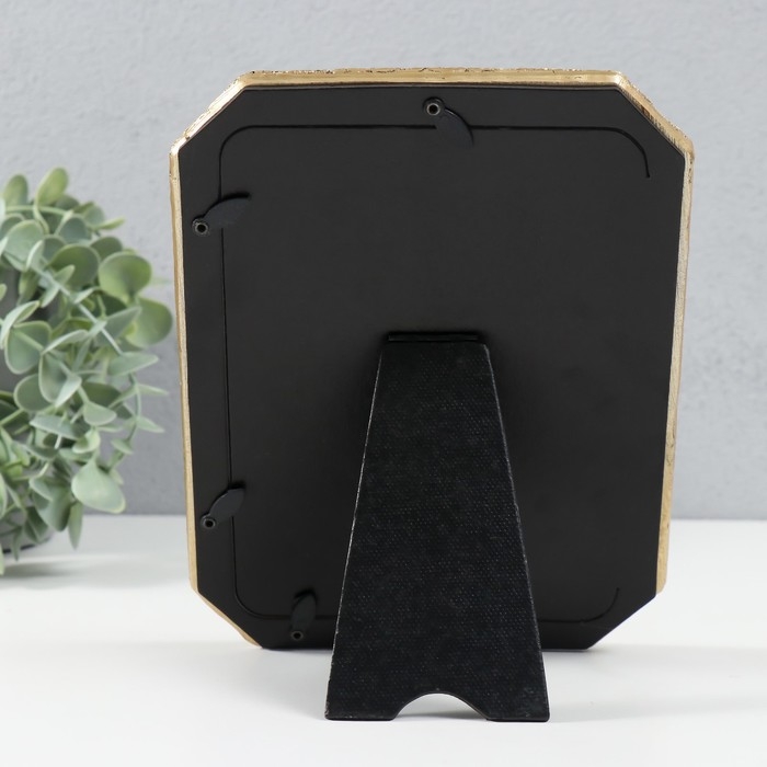 Фоторамка полистоун 13х18 см "Кора дерева" скошенные углы золото 16х22 см