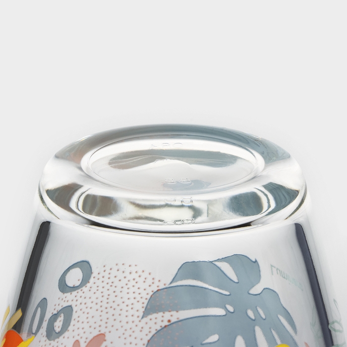 Стакан низкий стеклянный «Тропики», 250 мл, МИКС