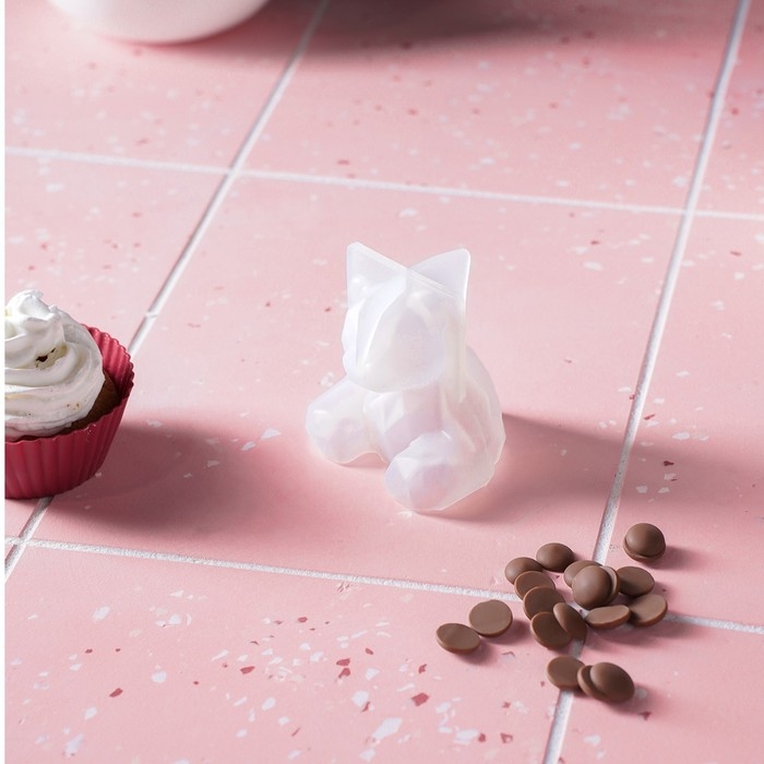 Молд «Медвежонок», силикон, 6,5×5,8 см, прозрачный Молд «Медвежонок», силикон, 6,5×5,8 см, прозрачный