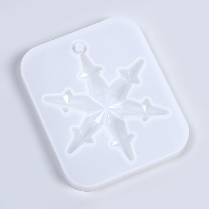 Форма силиконовая универсальная, подвеска «Снежинка-ажурная» Форма силиконовая универсальная, подвеска «Снежинка-ажурная»