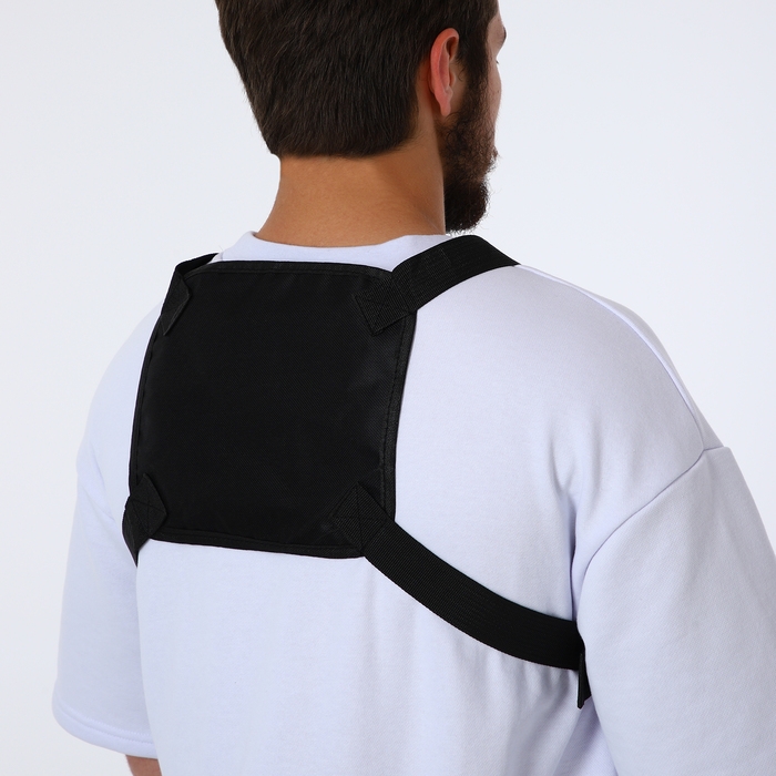 Сумка нагрудная на молнии, наружный карман, цвет чёрный Сумка нагрудная на молнии, наружный карман, цвет чёрный