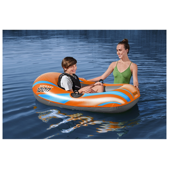 Лодка надувная Bestway Kondor 1000 Raft, 149x85 см, одноместная, 61136 Лодка надувная Bestway Kondor 1000 Raft, 149x85 см, одноместная, 61136