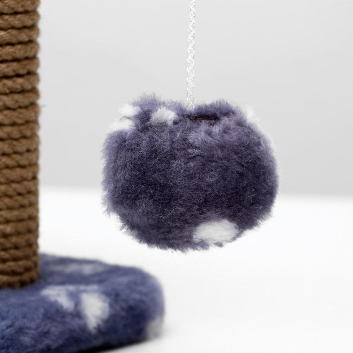 Когтеточка для котят двойная, 30 х 20 х 34 см, джут, серая с лапками Когтеточка для котят двойная, 30 х 20 х 34 см, джут, серая с лапками