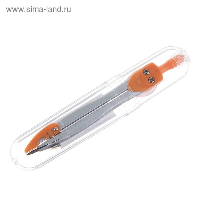 Циркуль металлический в пластиковой тубе с защитным колпачком на иголке Циркуль металлический в пластиковой тубе с защитным колпачком на иголке