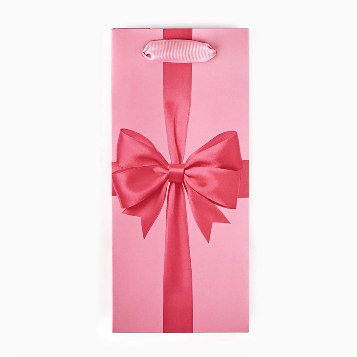 Пакет ламинированный «Розовый бант», 10 х 22 х 6 см