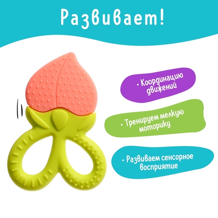 Прорезыватель для зубов детский «Фрукты-ягоды», МИКС