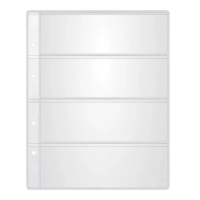 Набор листов для бон, формат Набор листов для бон, формат "Оптима", 10 листов 200 х 250 мм, на 4 боны