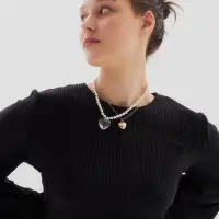 Кулон на бусах &laquo;Трио сердец&raquo;, цепь, жемчуг, набор 3 шт., прозрачно-белый в золоте, серебре, 35+40 см