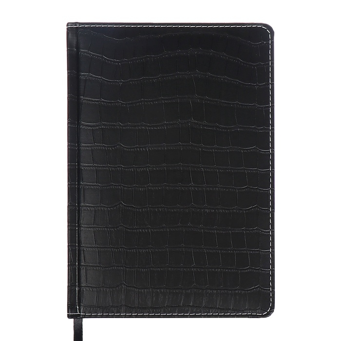 Ежедневник датированный 2024 A5 176 листов, deVENTE.Wild, твёрдая обложка из искусственной кожи, золотой срез, ляссе, кремовый блок 70 г/м2, чёрный