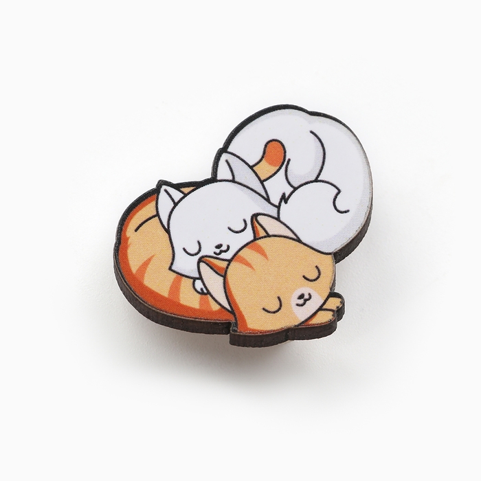 Значок на открытке «Котики», 10 х 8 см Значок на открытке «Котики», 10 х 8 см