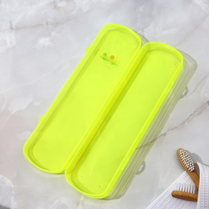 Футляр для зубной щётки и пасты, желтый, 21 х 5,5 см Футляр для зубной щётки и пасты, желтый, 21 х 5,5 см