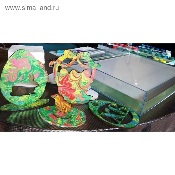 Набор красок для рисования в технике Набор красок для рисования в технике "Эбру", 5 цветов по 18 мл, загуститель, 13 г, "Аква-Колор"