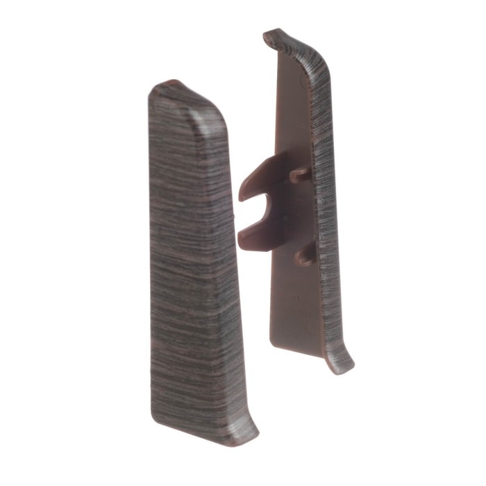 Торцевые (пара) для плинтуса 70мм Торцевые (пара) для плинтуса 70мм "Деконика", 303 Венге темный