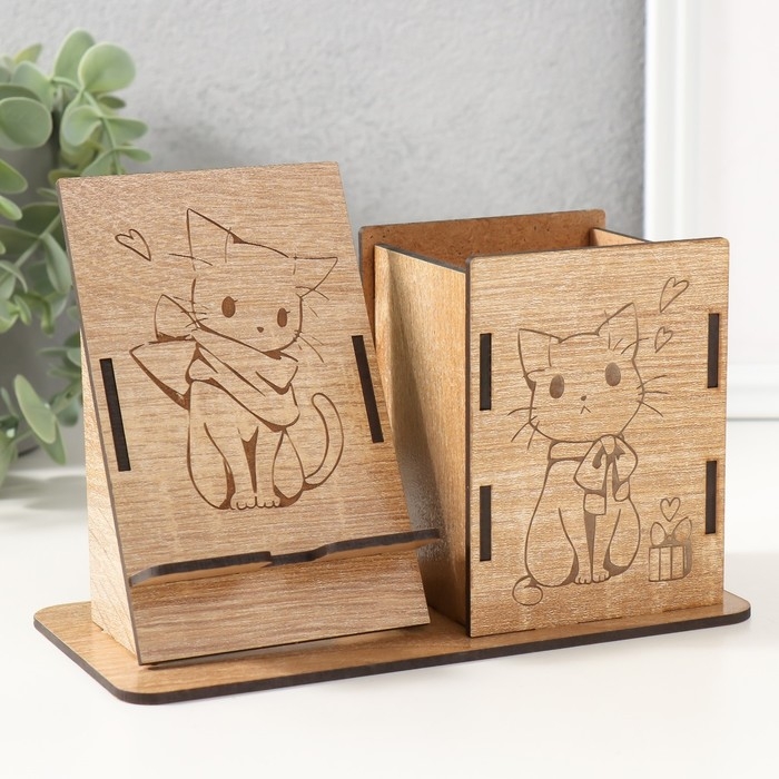 Органайзер настольный Органайзер настольный "Киса" 18х12,5х9 см (набор 9 деталей)