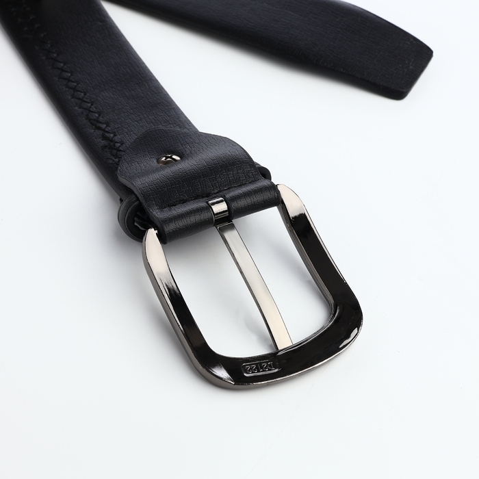 Ремень мужской, ширина 3,5 см, винт, пряжка металл, цвет чёрный Ремень мужской, ширина 3,5 см, винт, пряжка металл, цвет чёрный