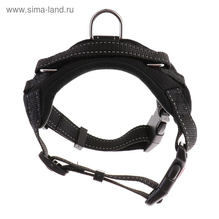 Шлейка К7 мягкая светоотражающая, размер S, ОГ 44-55 см, вес 5-9 кг, чёрная Шлейка К7 мягкая светоотражающая, размер S, ОГ 44-55 см, вес 5-9 кг, чёрная