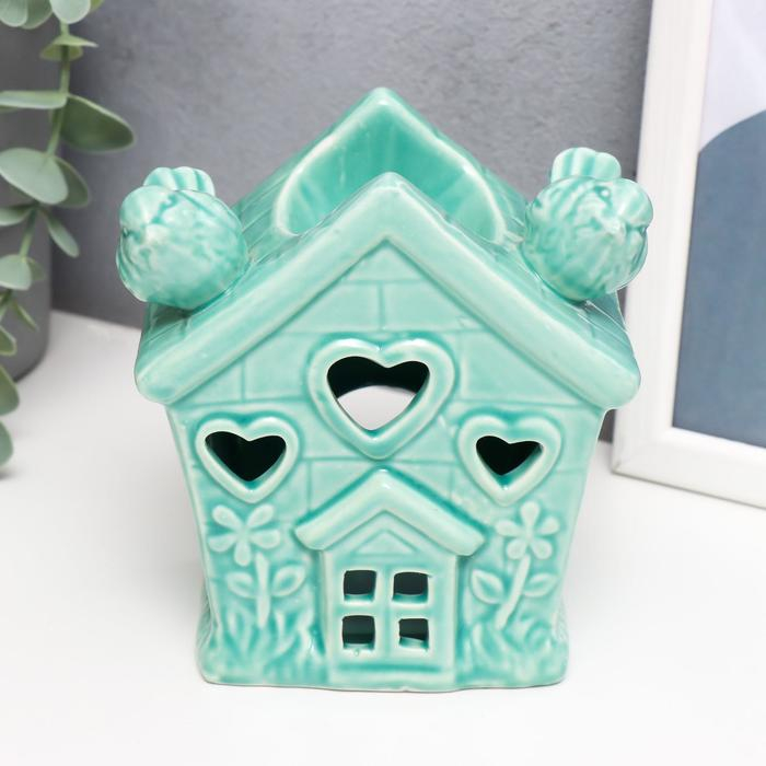 Аромалампа керамика Аромалампа керамика "Домик с птичками" МИКС 11,5х11х7,5 см