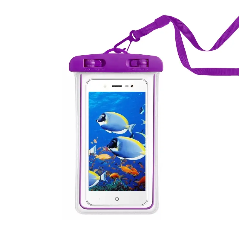 Чехол влагоустойчивый max 6,7 Чехол влагоустойчивый max 6,7" светящийся фиолетовый