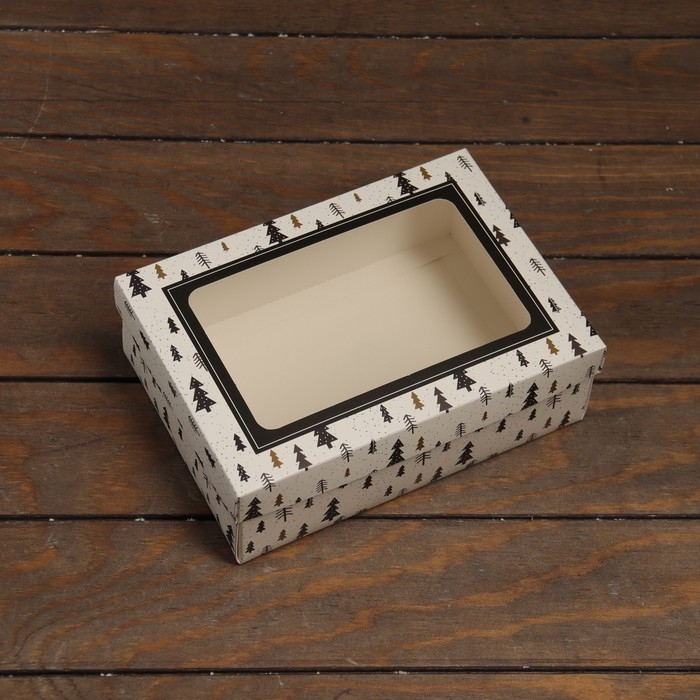 Новый год. Коробка подарочная новогодняя складная, крышка-дно, с окном Новый год. Коробка подарочная новогодняя складная, крышка-дно, с окном "Волшебного Нового Года" 24 х 17 х 8 см