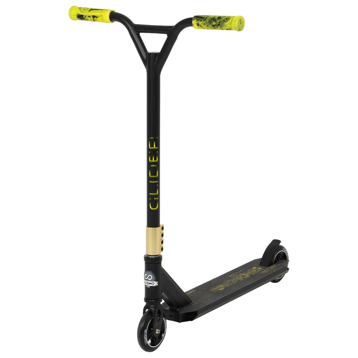Самокат трюковой COSMORIDE GLIDER CG2021, колёса PU 100 мм, ABEC 7, цвет жёлтый Самокат трюковой COSMORIDE GLIDER CG2021, колёса PU 100 мм, ABEC 7, цвет жёлтый