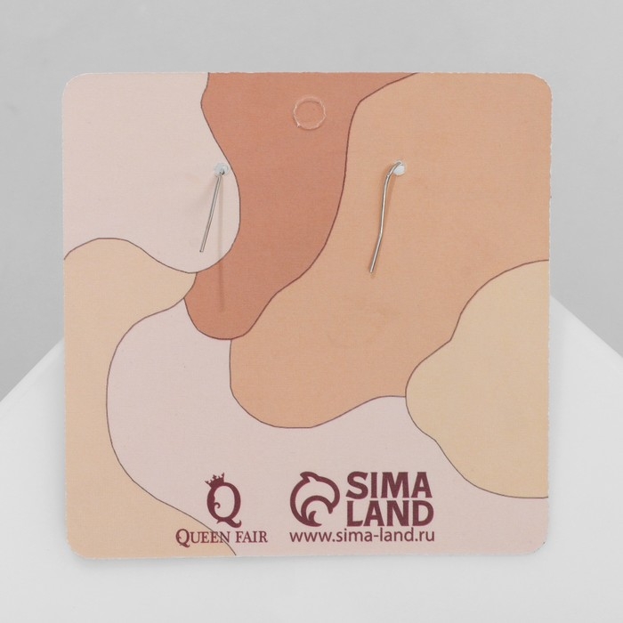 Серьги ассорти «Радость» духи, цвет бело-розовый в серебре Серьги ассорти «Радость» духи, цвет бело-розовый в серебре