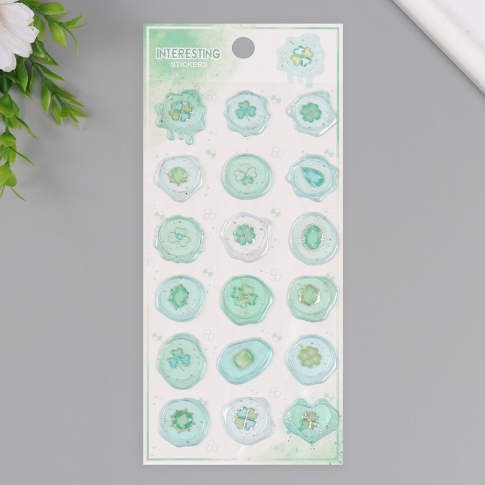 Наклейки для творчества пластик Наклейки для творчества пластик "Удачные богатства" 9,3х20,4 см