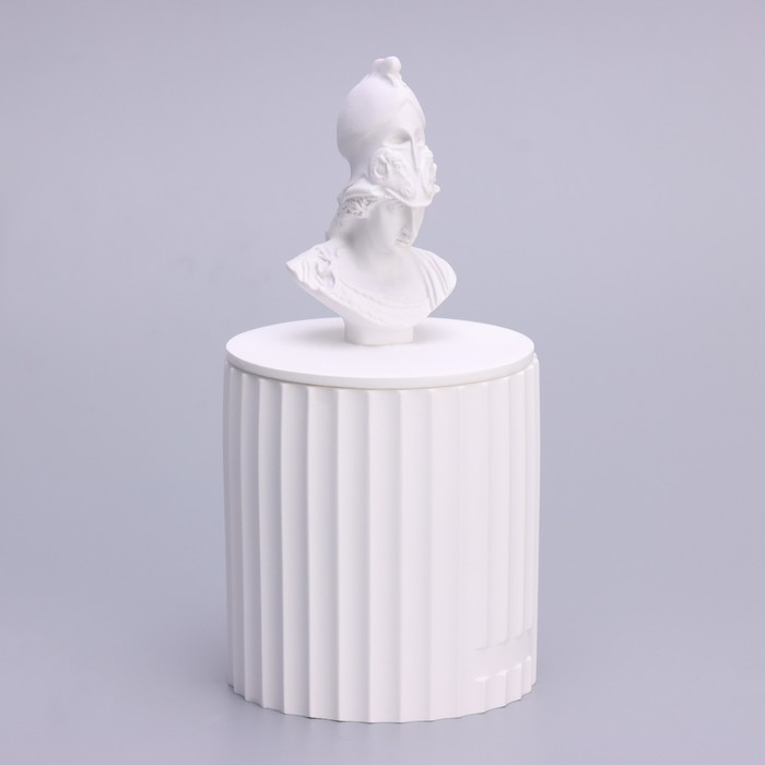 Свеча в бетоне ароматическая  Свеча в бетоне ароматическая "Бог Арес", апельсин и зелёный чай, 13х7 см, соевый воск,160 г