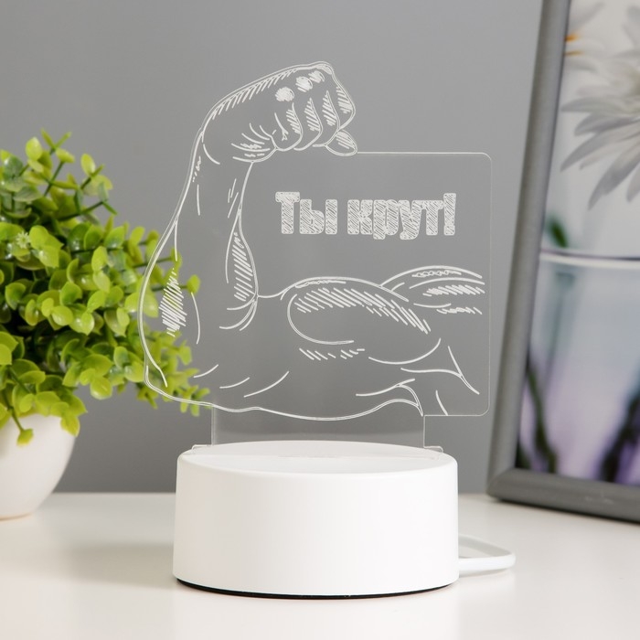 Светильник  Светильник "Ты крут" LED RGB от сети 12,8х9,5х14,5 см RISALUX