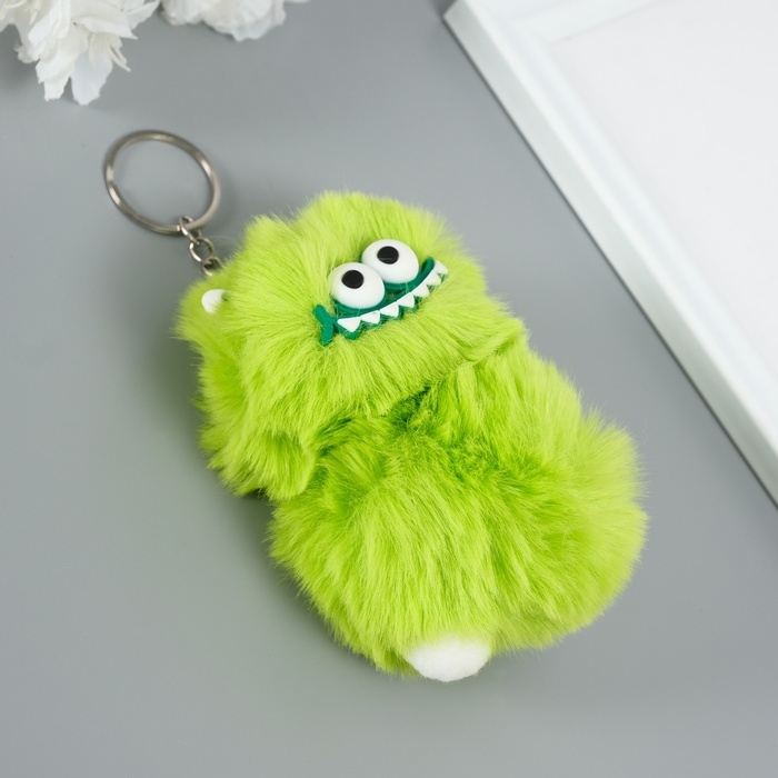 Пушистик на кольце Пушистик на кольце "Монстр зубастик" зелёный 10х8х8 см