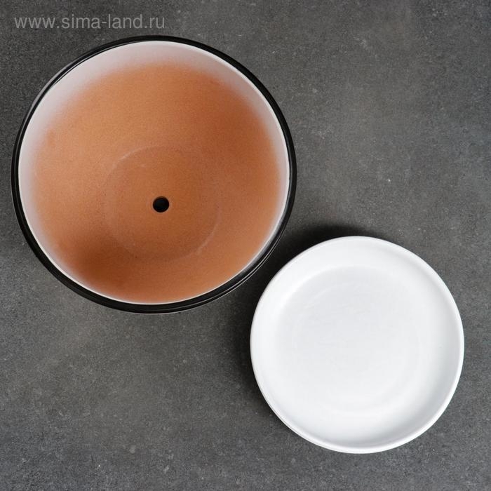 Горшок цветочный Иллюзия белая 1,65 л Горшок цветочный Иллюзия белая 1,65 л