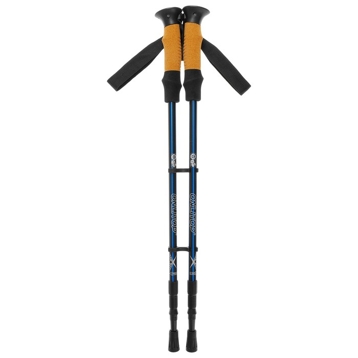 Палки для скандинавской ходьбы ONLITOP, телескопические, 3 секции, до 135 см, 2 шт., цвет МИКС