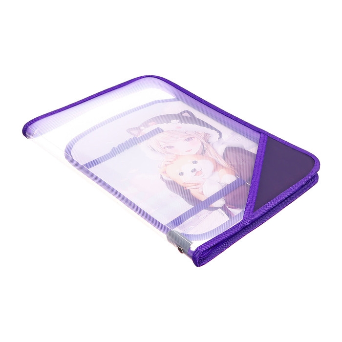 Папка для труда А4, 325 х 230 х 25 мм, молния вокруг, откидная планка, пластиковая, ПТР-1, Calligrata  Папка для труда А4, 325 х 230 х 25 мм, молния вокруг, откидная планка, пластиковая, ПТР-1, Calligrata "Корея"