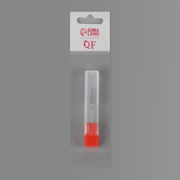 Фреза твердосплавная для маникюра «Конус», мелкая нарезка, 6 × 15 мм, в пластиковом футляре Фреза твердосплавная для маникюра «Конус», мелкая нарезка, 6 × 15 мм, в пластиковом футляре