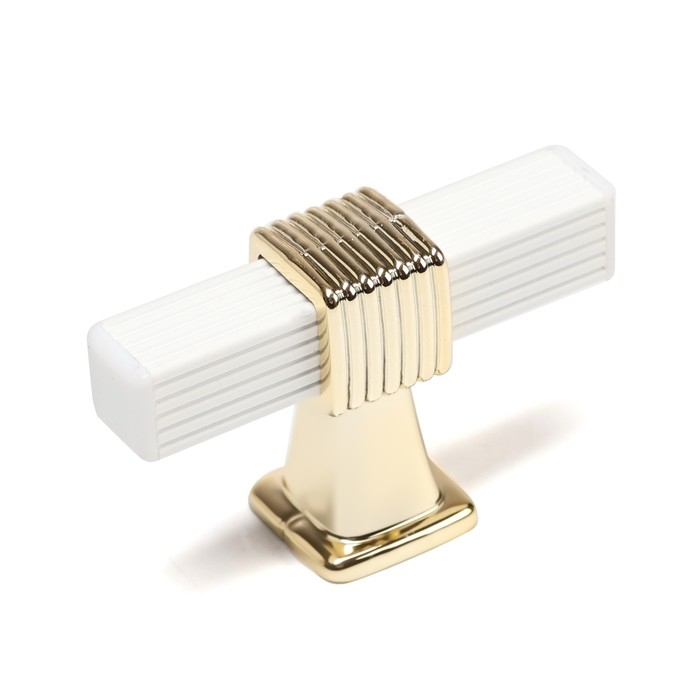 Ручка кнопка CAPPIO PK117, цвет белый/золото Ручка кнопка CAPPIO PK117, цвет белый/золото