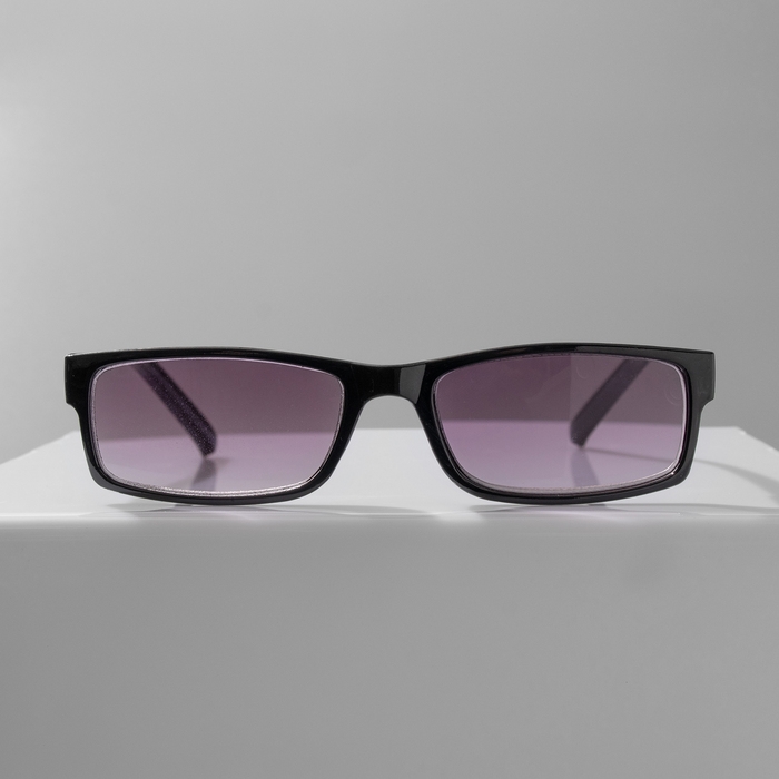 Готовые очки Восток 6617 тонированные, цвет чёрный, отгибающаяся дужка, +2