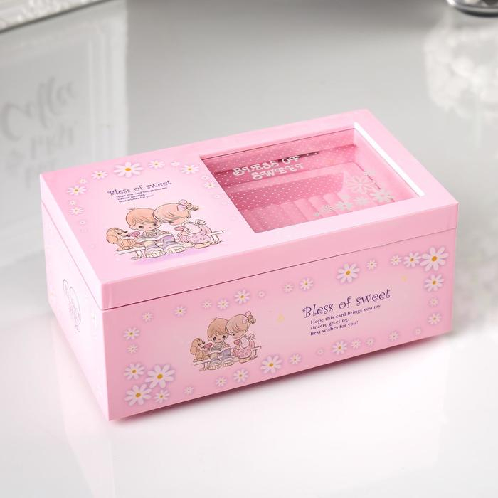 Шкатулка музыкальная Шкатулка музыкальная "Детские секреты" механическая 17х9,5х7,8 см