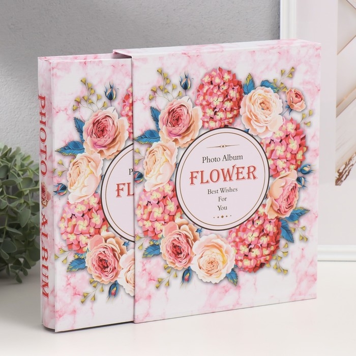 Фотоальбом на 200 фото 13х18 см "Цветочный венок" МИКС 29,5х23,5х5,2 см