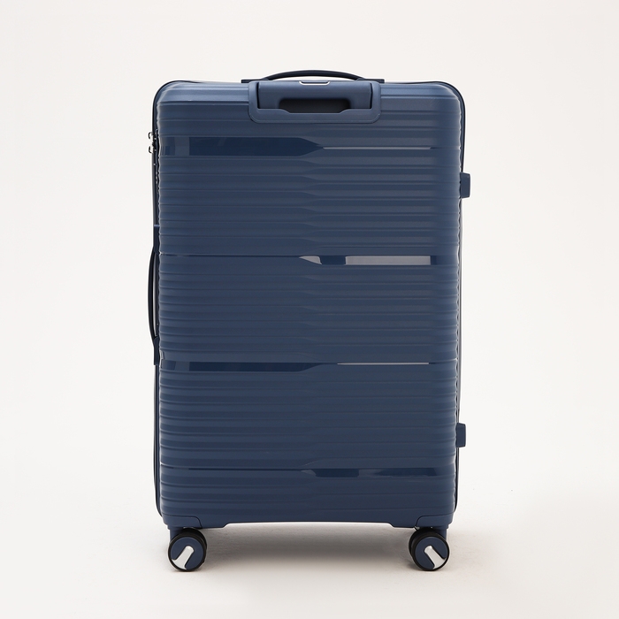 Чемодан большой 100 л (L), отдел на молнии, кодовый замок, 4 колеса, цвет синий Чемодан большой 100 л (L), отдел на молнии, кодовый замок, 4 колеса, цвет синий