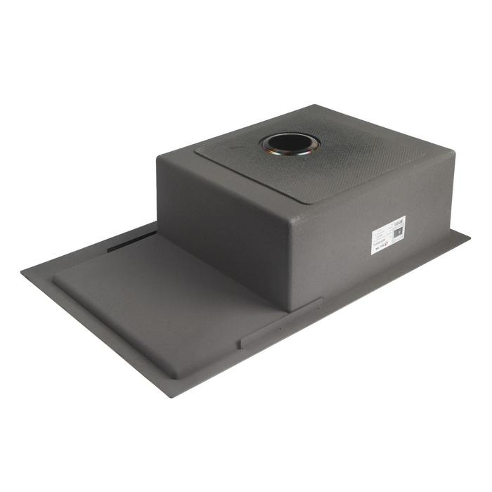 Мойка кухонная AFLORN AF97851F-L, врезная, левая, S=3,0 и 0,8 мм, 78х51х22 см, сифон, графит Мойка кухонная AFLORN AF97851F-L, врезная, левая, S=3,0 и 0,8 мм, 78х51х22 см, сифон, графит