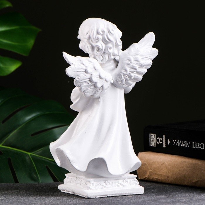 Фигура  Фигура "Ангел девочка с берестой" 23х14см