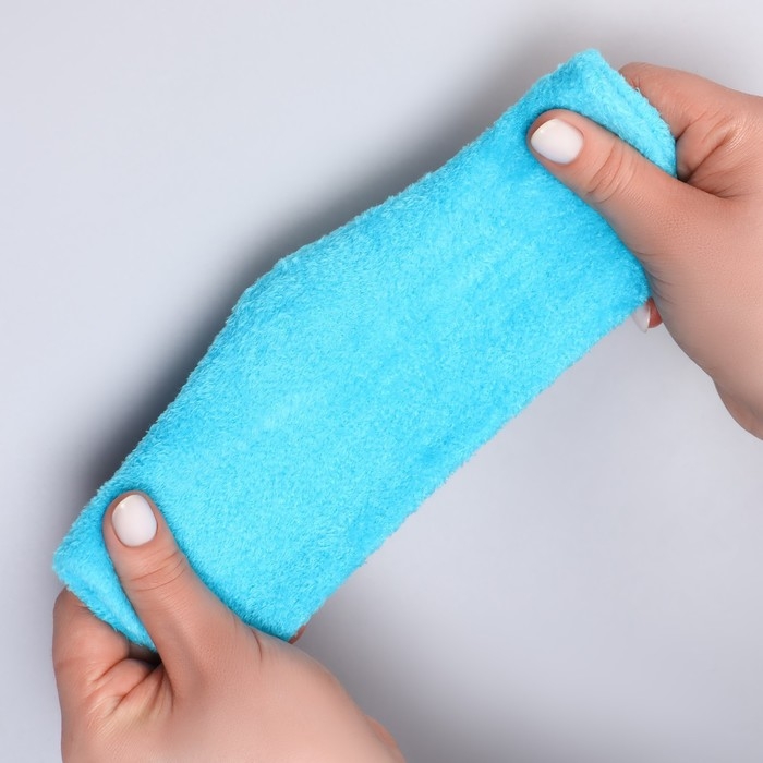 Напяточники для педикюра, увлажняющие, махровые, с силиконовой вкладкой, ONE SIZE, цвет голубой Напяточники для педикюра, увлажняющие, махровые, с силиконовой вкладкой, ONE SIZE, цвет голубой