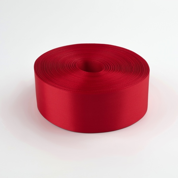 Лента атласная, 50 мм × 100 ± 5 м, цвет красный Лента атласная, 50 мм × 100 ± 5 м, цвет красный